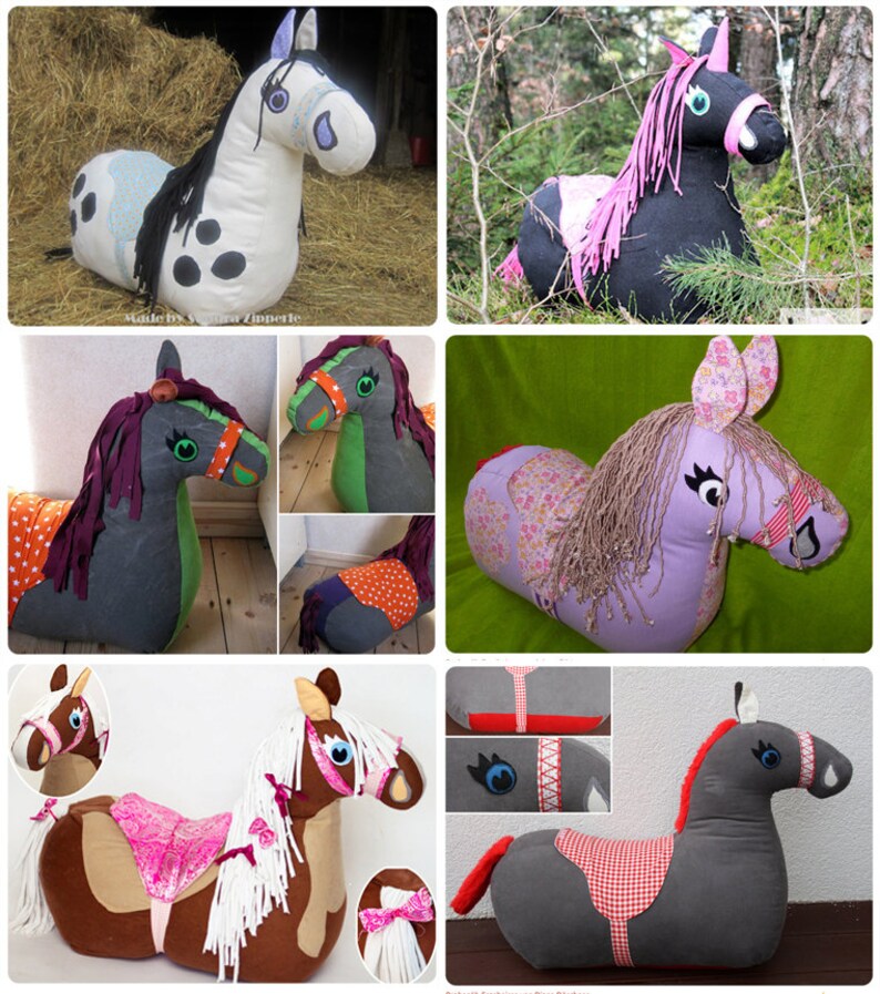 Horse sewing pattern, plush horse, rocket horse pattern and PDF sewing instruction image 7