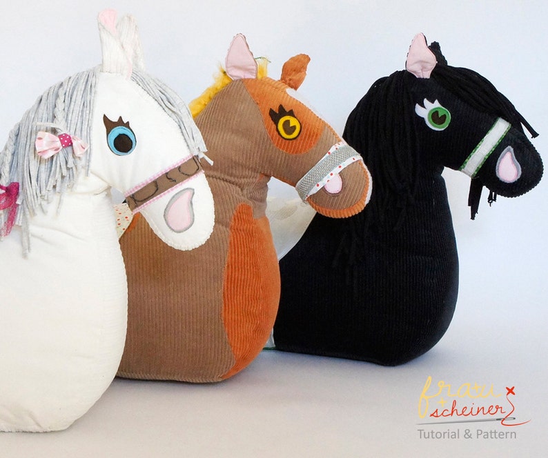 Horse sewing pattern, plush horse, rocket horse pattern and PDF sewing instruction image 3