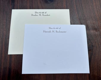 Personalized  From the Desk of: Note Card Set (25 Count)