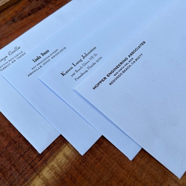CUSTOM Handset Letterpress Business Envelopes - Box of 500 FREE SHIPPING