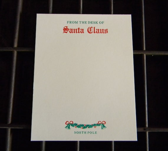 Milk and Cookies Santa Note Card. Same day shipping.
