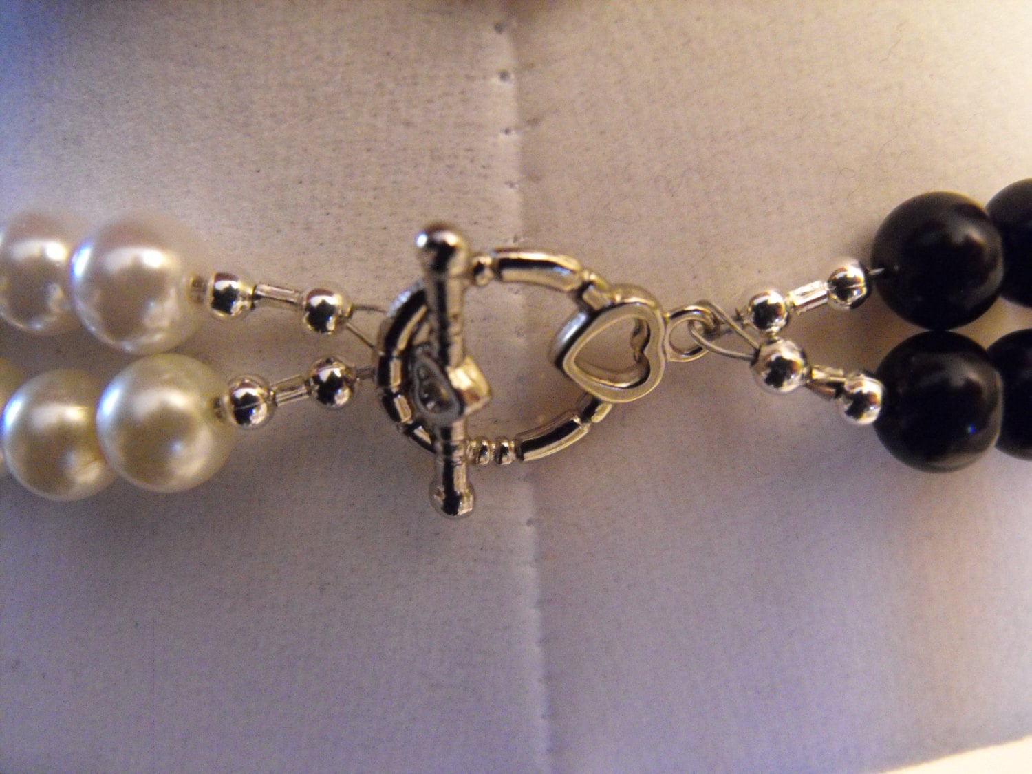 Ivory and Black Multi Strand Pearl Necklace W/ Matching - Etsy