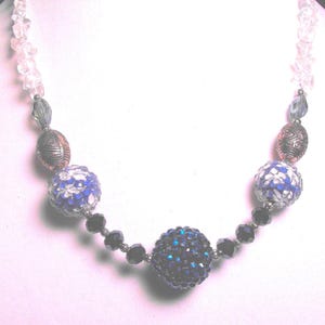 Blue statement necklace, most popular,  Chunky necklace, Faceted crystal, Chip bead, Necklace and Earring, Quartz necklace, most popular