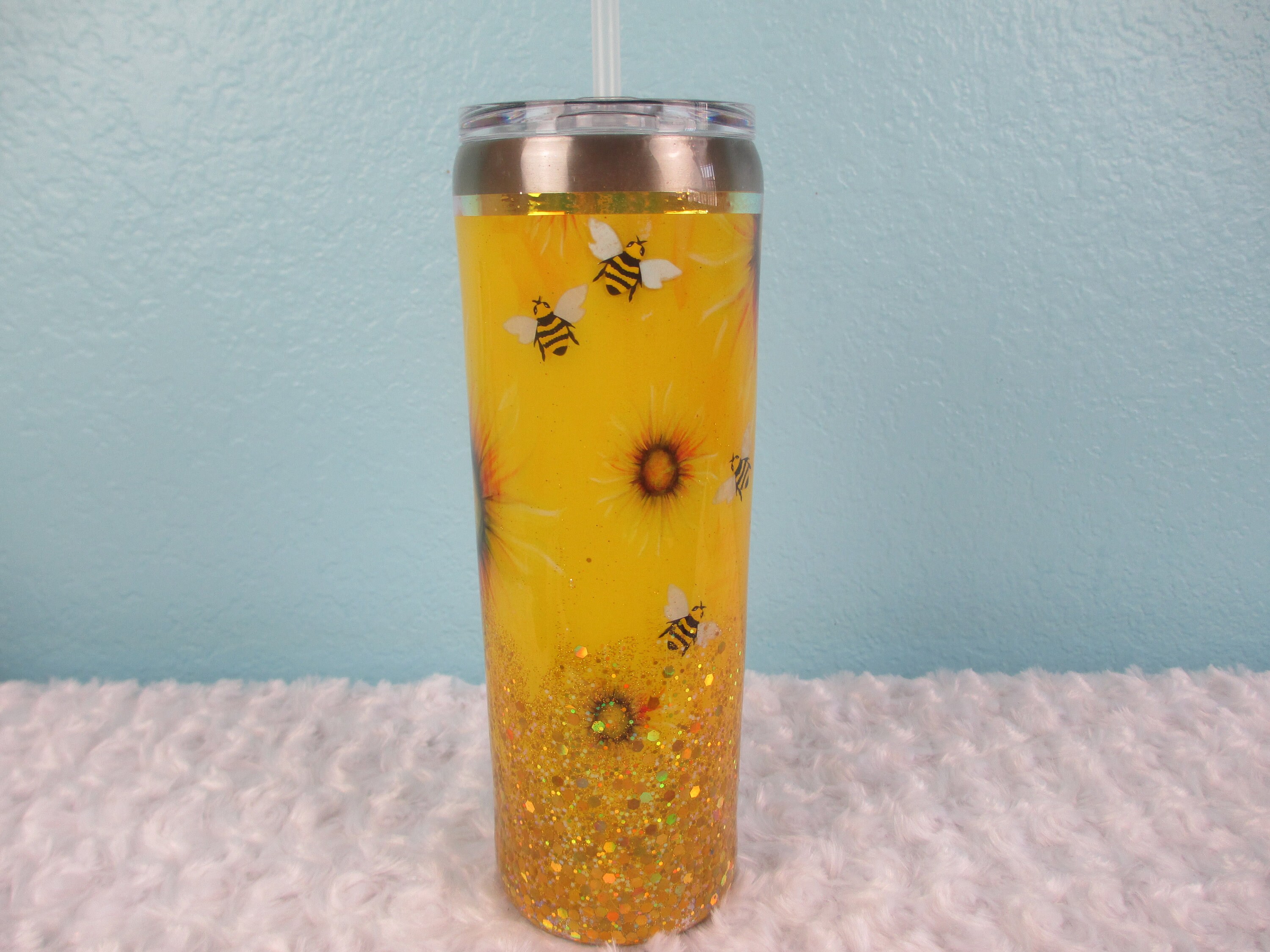 Sunflower tumblerQueen Bee tumblerBee TumblerHoney Etsy