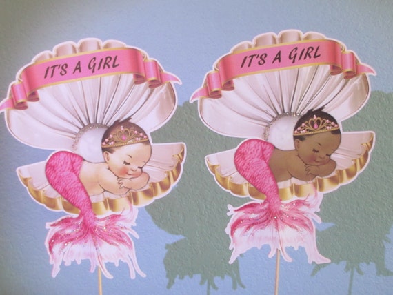 Mermaid Baby Showerprincess Cake Topper1it S A Etsy
