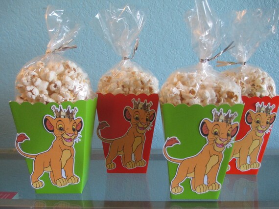 Simba Lion King Popcorn Boxes10simba Favor Boxeslion King Etsy