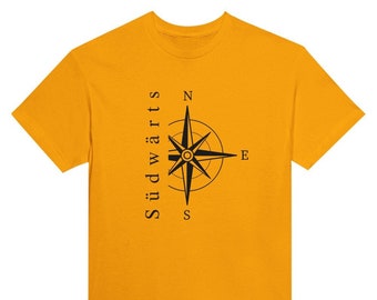 SÜDWÄRTS - Schweres Unisex T-Shirt mit Rundhalsausschnitt