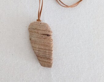 Pendant made of driftwood, necklace