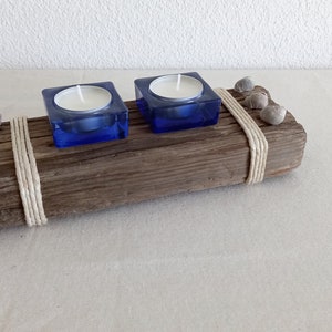 Driftwood ~ Porta candelina 2 fiamme