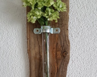 Wall vase - driftwood, flower vase