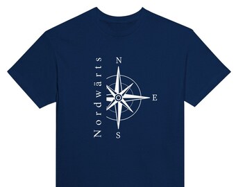 NORDWÄRTS - Schweres Unisex T-Shirt mit Rundhalsausschnitt