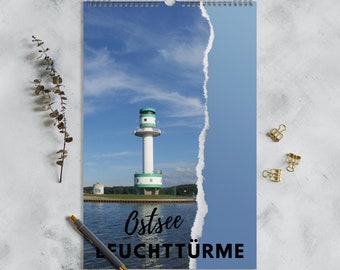 Wandkalender (2024) Leuchttürme, Ostsee, DIN A4, A3