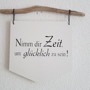 Wooden sign &quot;Take time to be happy&quot;
