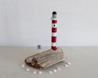 Lighthouse from & on a driftwood