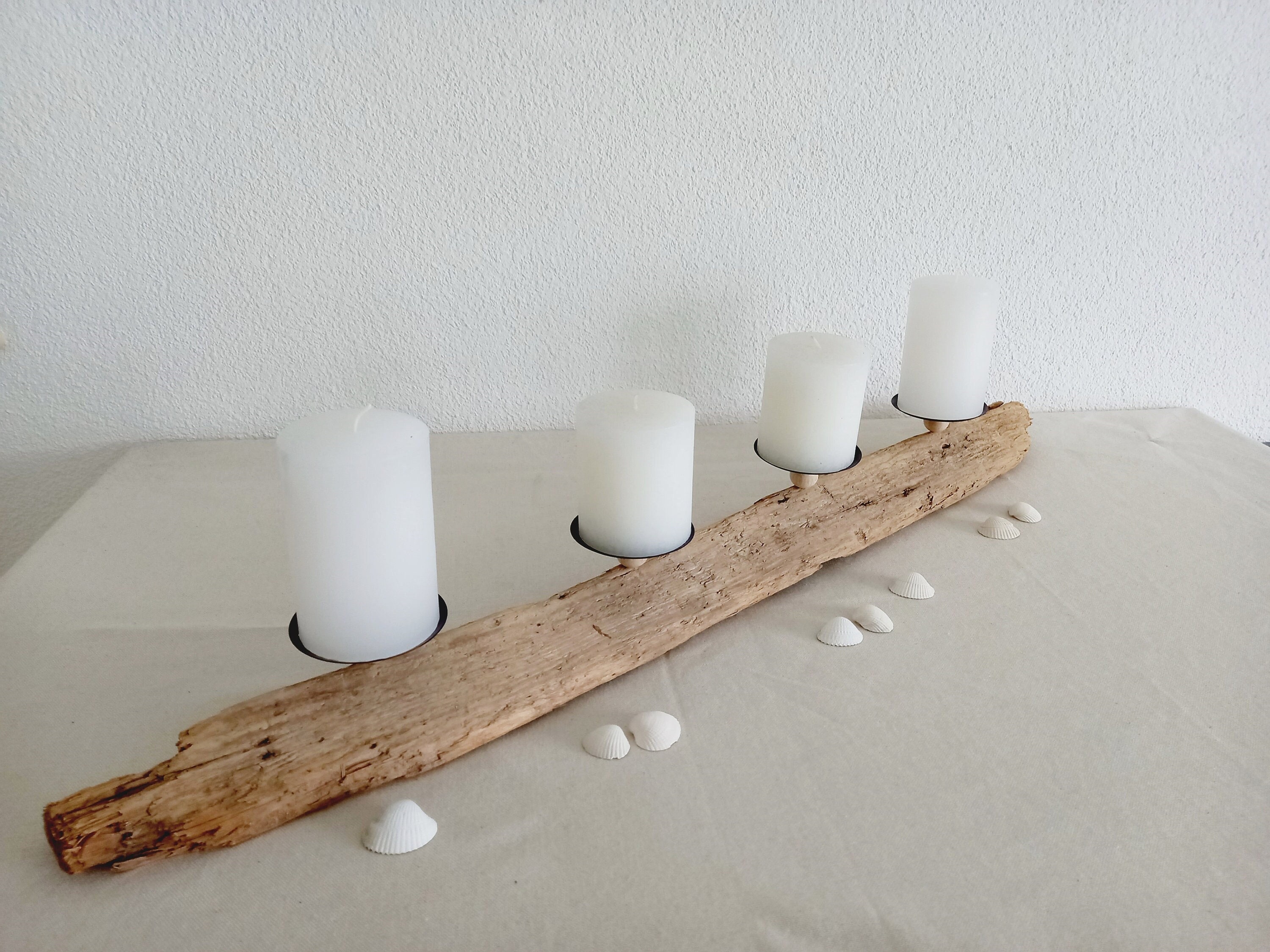Driftwood Advent candle holder 4-flame