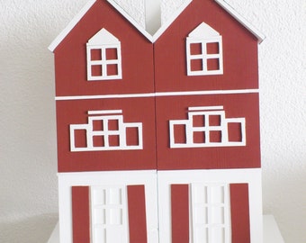 Wooden house in Swedish red