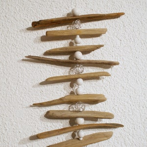 Driftwood wind chime white star image 3