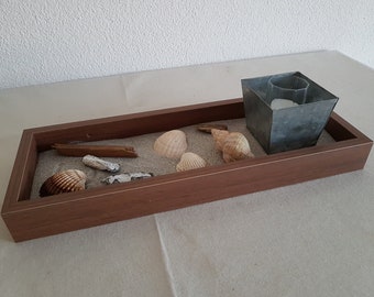 maritime decoration box with lantern - wall shelf