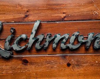 Richmond metal sign wall decor Richmond marquee lettering sign wall art
