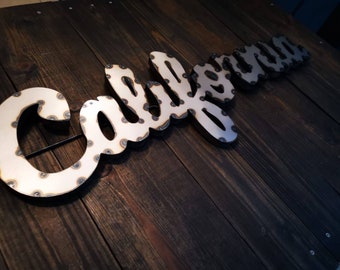 California Metal Sign (37" x 12")
