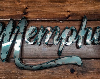 Memphis metal sign