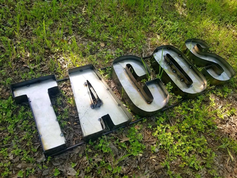 Rustic Taco Sign Modern Rustic TACOS Metal Sign - Etsy
