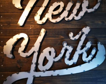 New York metal sign interior decor marque patio decoration New York sign wall art New York lettering