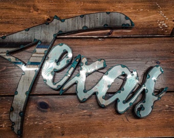Texas metal sign