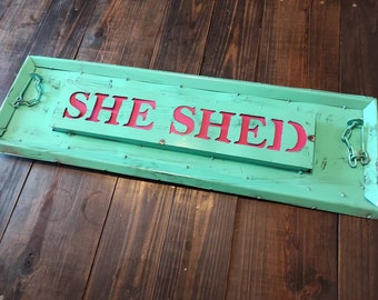 SHE SHED Classic Pick Up Truck decorative Tailgates