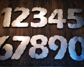 12" Tall Metal Numbers