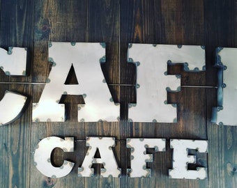 CAFE Metal Sign Wall Decor