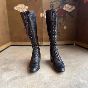 c. 1890s-1900s Cycling Boots | Antique Victorian Edwardian Sporting Shoes | Historical Fashion