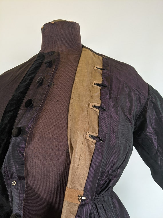 1860s Purple Wrapper Dress | Antique Victorian Cl… - image 8