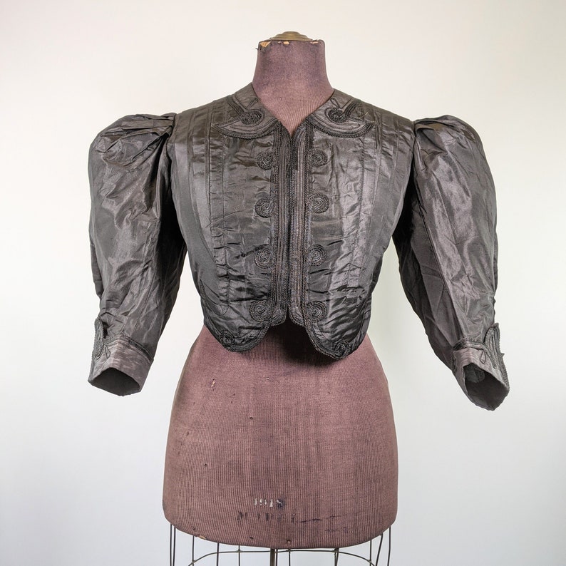 1900s Eton Jacket Antique Edwardian Historical Fashion Bolero image 1