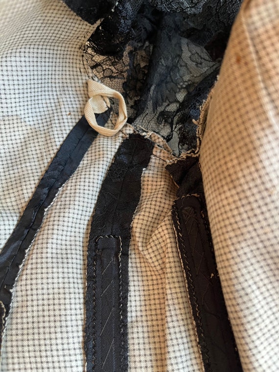 c. 1890s Black Lace Bodice | Antique Victorian Cl… - image 10