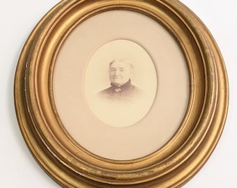 Large Antique Framed Photograph of a Lady | Victorian Edwardian Historical Photo