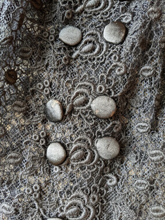 1910s Black Lace Blouse | Antique Edwardian Bodic… - image 10