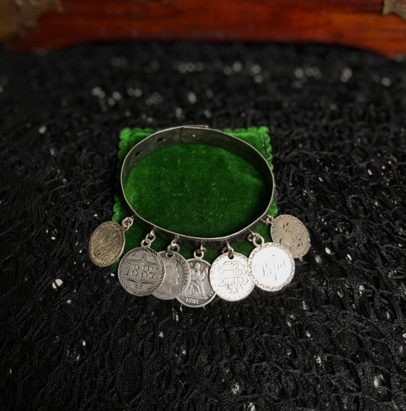 Victorian Silver Love Token Bracelet | Antique 18… - image 5