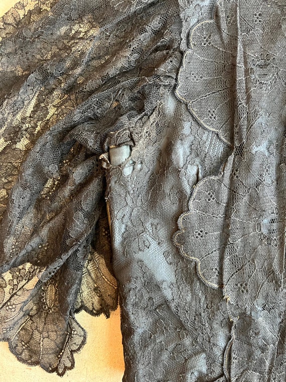 c. 1890s Black Lace Bodice | Antique Victorian Cl… - image 4