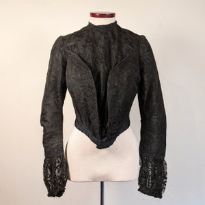 c. 1901 Black Lace Shirt-Waist or Bodice | Antique Victorian Edwardian Clothing | Historical Fashion