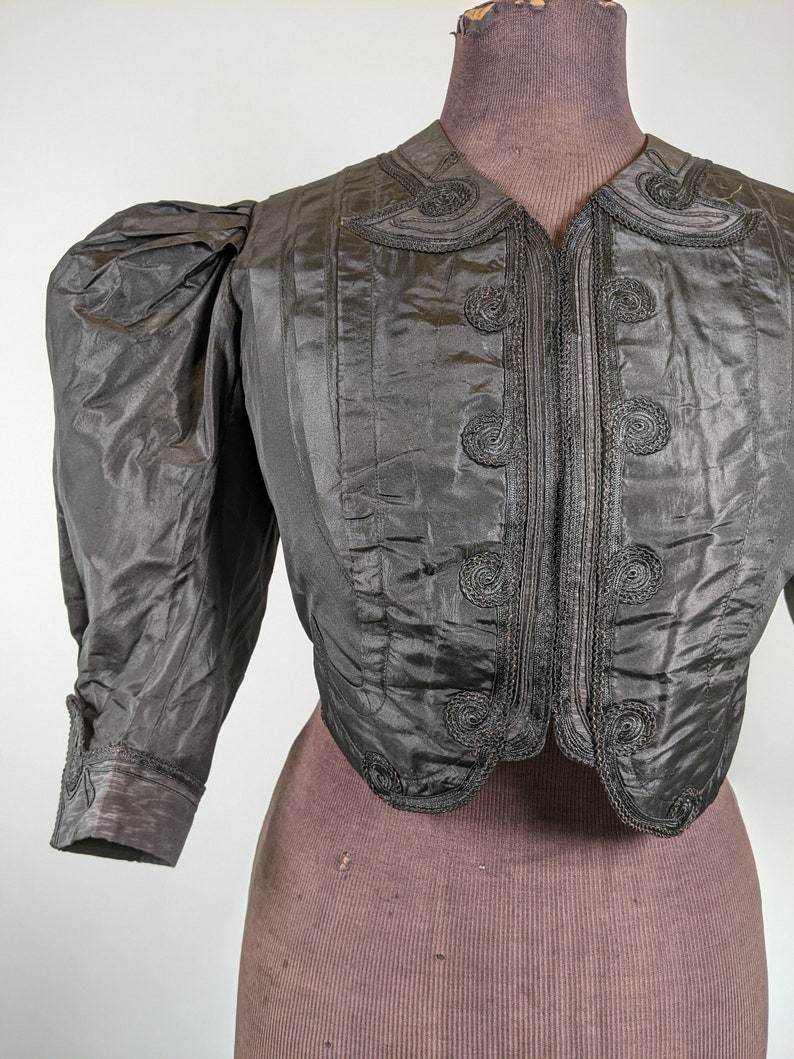 1900s Eton Jacket Antique Edwardian Historical Fashion Bolero image 2