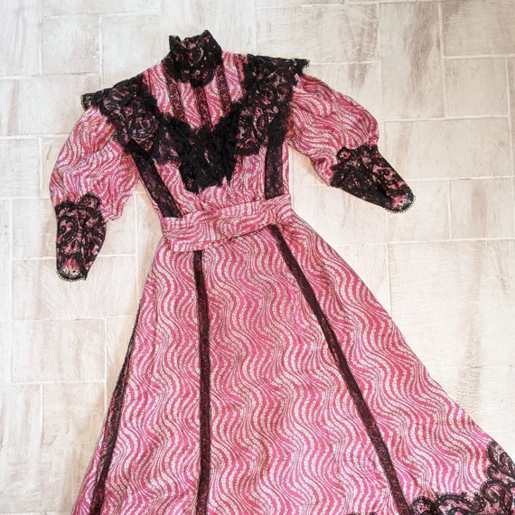 c. 1905-1907 Pink Silk Dress | Antique Edwardian … - image 1