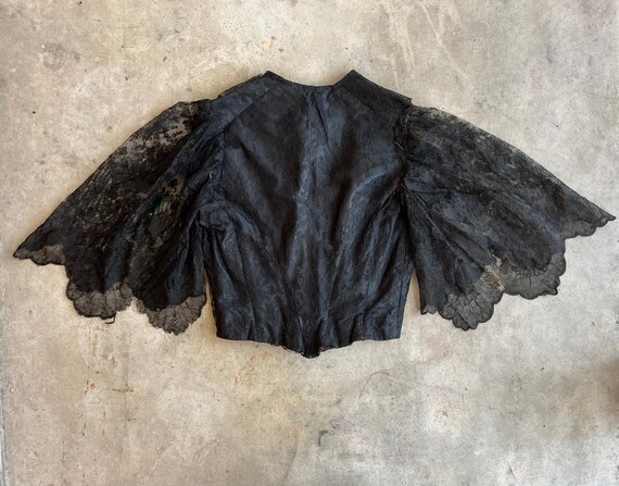 c. 1890s Black Lace Bodice | Antique Victorian Cl… - image 2