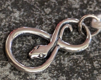Sterling Silver Serpent Talisman Charm Pendant