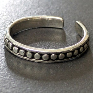 Anello in argento sterling decorato, regolabile, anello in punta di stile etnico Boho