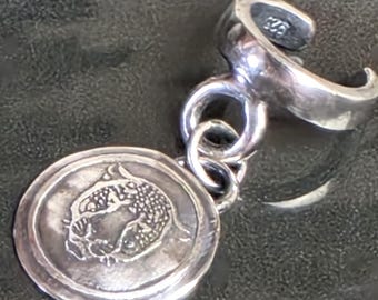 Sterling Silver Etched Jaguar Ear Cuff