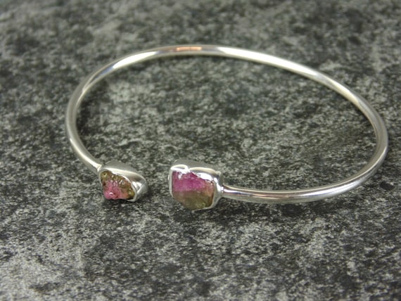 Sterling Silver Watermelon Tourmaline Bracelet