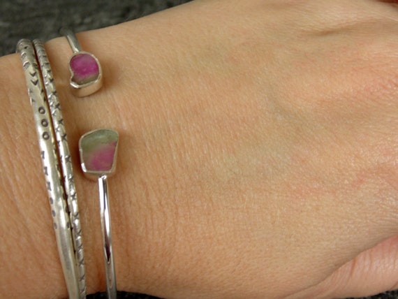 Sterling Silver Watermelon Tourmaline Bracelet