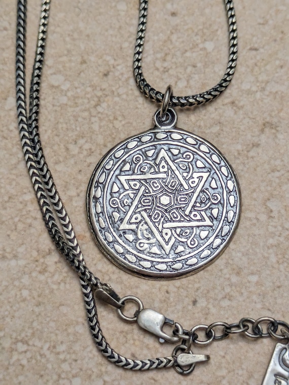 PDTJMTG Star of David Necklace Sterling Silver Jewish