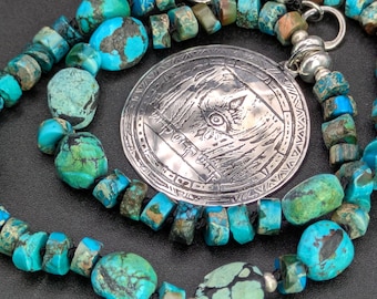 Heilige Heilige Heilige Engel Seraphim Amulett Sterling Türkis Hebräisch Talisman Halskette